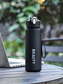 (Suitable For Boys & Girls, 6 Colors Available) Student Water Bottle, Suitable For Kindergarten, Hydration Reminder, With Measuring Cup. 1pc 800ml Water Bottle With Strap, Leakproof, Shockproof, Portable - Suitable For Travel, Outdoor Activities