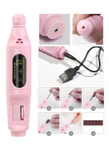 22-Piece Manicure Set: Nail Lamp, Nail Grinder, Nail Art Pens, Dotting Pen, Nail Jewelry, Finger Separators, Cuticle Pushers, Cuticle Nipper, Metallic Nail Lines, Nail Brushes
