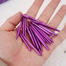 Set de agujas circulares intercambiables para tejer 9 pares de 3mm-6mm/0.12in-0.24in, agujas circulares de aluminio para tejer a mano DIY, color púrpura, agujas para tejer mangas de suéter