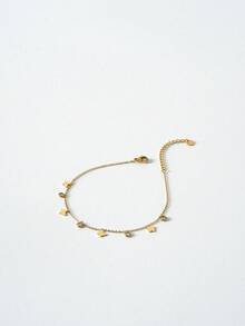 Tropiscape 1件装时尚不锈钢蝴蝶脚链，适合女士海滩度假，营造轻松休闲的度假氛围，也适合秋季、圣诞节、冬季等场合作为圣诞礼物。