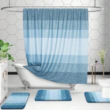 New OLANLY Bathroom Rug Set 2 Piece, Soft Absorbent Microfiber Bath Mats And U-Shaped Contour Toilet Rug, Non-Slip, Machine Wash Dry, Plush Shaggy Bath Mats For Bathroom (24"X16"+24"X20", Peacock Blue) - 孔雀藍 24 英寸 x 16 英寸 + U 形 24 英寸 x 20 英寸 - 查看 7
