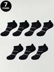 1/3/5/7双女士运动短袜纯色抗菌除臭高弹力透气船袜夏季跑步瑜伽健身轻便船袜短袜