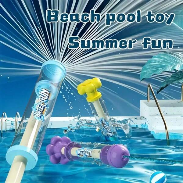 1 pieza Pistola de agua con efecto de fuegos artificiales - Pistola de salpicado de gran capacidad y escalable, juguetes de salpicado para exteriores con control remoto, combate en la deriva y en la piscina, diversión en la playa, ABS duradero, el mejor regalo de cumpleaños, regalo de temporada de graduación