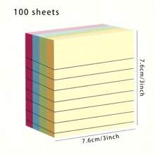 4 Colors, Portable Self-Adhesive Memo Pad, Suitable For Office, Home, And School Use, Small Notepad, Writing Notebook