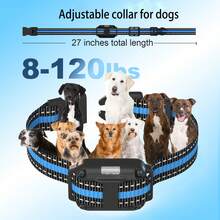 Dog Training Collar Dog Barking Collar Remote Control Electric Shock Cat Collar 3300FT Waterproof Rating IP67 3 Training Modes (Beep, Shock, Shock Mode) Can Effectively Correct Bad Behavior - Màu xanh lam - Xem 2