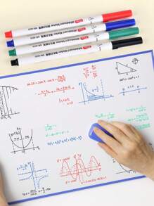 5pcs/6pcs Whiteboard Marker Pens, 0.5mm Fine Nib, Ideal For Writing On Whiteboards, Glass, Mirrors, Home, Office And School Supplies School Supplies,Back To School