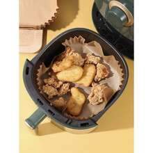 Algon Set Of 120 Airfryer Paper Bases - Non-Stick Air Fryer Paper, Fat And High Temperature Resistant - Airfryer Paper For Easy Use - Redondo 20 cm - View 7