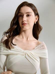 1 par de pendientes de perlas con estilo japonés y coreano, dulces y elegantes, con un diseño de círculo, unos pendientes únicos con un alto grado de elegancia y una sensación atmosférica, adecuados para el uso diario de las chicas como regalo de Navidad e invierno - pendientes de perlas - Ver 4