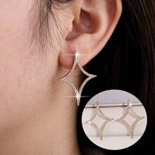 1 Set Small-Brand Minimalist Design Jewelry Set - Necklace & Earrings, Suitable For Everyday Commuting Wear