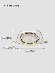 1 件亚克力手拿包，情人节的理想之选，舒适时尚，时尚手提包，个性化礼品之选，2025 年配饰，时尚风格适合所有场合，价格实惠的奢华感，叛逆派对包，非常适合派对、婚礼、舞会、晚宴/宴会，优雅的女士包 - 白色 - 查看 8