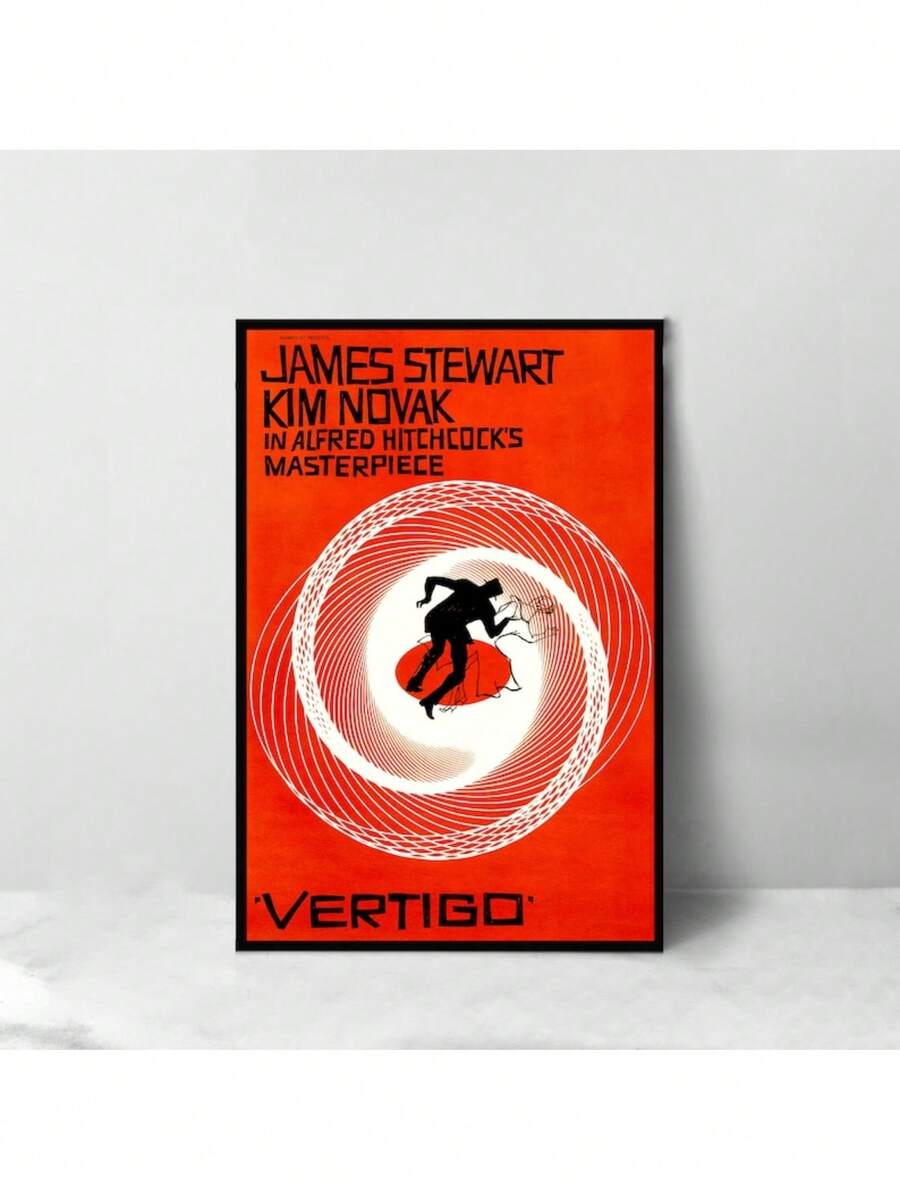 Vertigo Movie Poster - High Quality Canvas Art Print - Room Decoration - Art Poster For Gift Canvas Painting Posters And Prints Wall Art Pictures For Living Room Decoration Optional Frame ,Wall Art With Frame - Multicolor - View 1