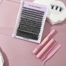 Set de pestañas postizas de 40 piezas, kit de pestañas segmentarias DIY de un solo grupo para principiantes naturales de fusión en caliente de alta capacidad,pestañas pestans extensiones de pestañas