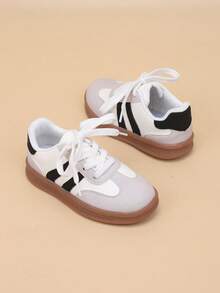 Unisex Kids Soft-Sole Sports Shoes, Casual Trainers, Spring/Autumn New Breathable Design, Fashion Sneakers For Boys & Girls - White - View 6