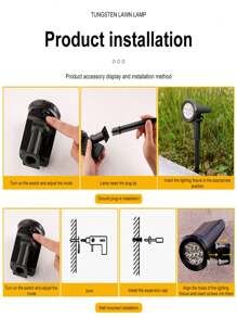 1pc Solar Resin Stone Lights, Outdoor LED Warm White/White Spotlight Landscape Lamp, In-Ground, Polished Surface, Portable With Switch Control, Suitable For Parks, Villas, Lawns, Wedding, Birthday Decorations - IP44