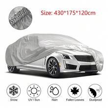 Universal Car Cover Waterproof Breathable UV Protection All-Weather Outdoor Auto Cover Scratch-Resistant Durable Car Cover For Sedan Hatchback And Medium Cars - Silver - View 3