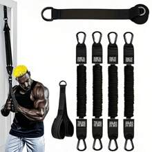 Adjustable Heavy Duty Latex Resistance Bands Set With Door Anchor, Arm Strength Training Workout Equipment, Elastic Resistance Bands Accessories, Gym