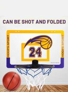 Indoor/Outdoor Basketball Hoop Toy Set With No-Drill, Sports Game Gift For Children