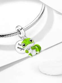 1 PC Silver PlatedLove Lizard Pendant Charm Pendant Ball Suitable For Bracelets DIY Women's Jewelry