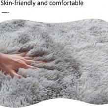 5 Piece Bathroom Rugs Set, Non Slip Bath Mat For Bathroom, Shaggy Microfiber Plush Absorbent Washable Bath Shower Mats Tiedye Colors Bath Mats,Runner For Bathtub, Toilet Mats Universal Soft Comfortable Water Absorption Non-Slip Thick Machine Washable Easy Dry - Light Grey - View 4