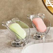 1pc Soap Dish Tray, Freestanding Luxury Soap Holder For Bathroom, No Drilling Required Bathroom Accessories Bathroom Organizer Back To School Storage