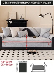 1pc All Season Sofa Cover Cushion, Modern Simple Anti-Slip Sofa Seat Pad, Dust-Proof Washable Sofa Blanket, Light Gray Soft Fading Resistant Bedroom Decor Pet Friendly Slipcover, Fit For Corner Sofa, Bedroom, Office, Living Room Combination Furniture, L-Shaped Sofa And 1/2/3/4 Seater