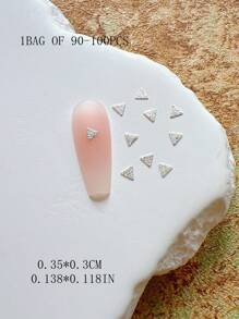 Matte Metal Nail Decor Flat Rivet, Circle, Triangle, Pentagram Studs, Minimalist Metal Nail Art Accessories
