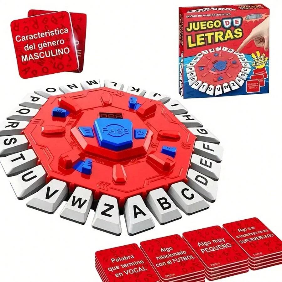 1 pieza Juego de ajedrez para memorizar el alfabeto español, Juego de mesa para 2-8 jugadores para fiestas, mejora el vocabulario y el pensamiento rápido - Adecuado para reuniones, interacción entre padres e hijos, diversión y regalo ideal