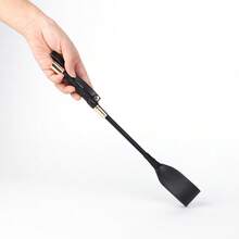 1pc PU Leather Riding Crop, Soft Riding Whip With Non-Slip Braided Handle And Wrist Loop, Equestrian Training Tool