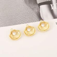 3 Pieces Of Handmade DIY Pendant Jewelry, Copper Inlaid With Zirconia, Plated With 18K Gold, Available In Various Styles Such As Flowers, Crosses, And Heart Pendants. Exquisite And Fashionable Accessories That Can Be Made Into Earrings, Necklaces, Bracelets, And Anklets. Also A Great Gift For Friends.