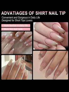 240pcs Matte Finish Full Cover Press-On Nails, Coffin Shaped Artificial Nails, Thin Front Thick Back Design For Secure Fit, Reusable Gel Extension Nail Stickers, DIY Nail Art Supplies For Women