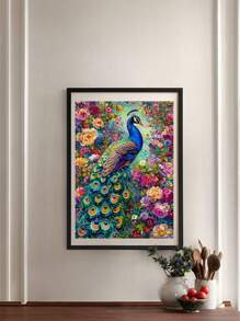 1pc 5D Diamond Painting Kit, Full Round Diamond With Complete Tool, Animal Pattern, Bedroom & Living Room Wall Decor Diamond Painting Set, Mosaic Wall Art Suitable For Beginners, Full Drill Round Mosaic Art Craft No Frame, Stick On Home Wall As Gift, Full Drill Crystal Diamond Painting Picture Wall Decor, Diamond Painting Set 30*40cm/11.81*15.75inch