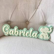 Etiquetas de nombre de acrílico, etiquetas de nombre de margarita de doble capa, letreros con forma de flor/mariposa/elefante, decoraciones de pared personalizadas para dormitorios y guarderías de niños, letreros personalizables para cumpleaños y eventos, etiquetas de nombre vintage, etiquetas de nombre para niñas, decoraciones para habitaciones y fiestas, impresión de patrones, multifuncional, elegante, adecuado para oficina, Día de San Valentín, Día de la Madre, bodas, inauguración de la casa y otras ocasiones. - Multicolor - Ver 6