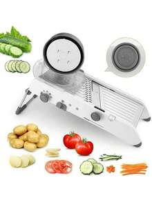Professional Mandoline - Versatile Slicer With Adjustable Straight, Waffle, And Julienne Blades, Extra-Wide Stainless Steel Deck, Hand Guard, Non-Skid Feet, And Space-Saving Design - 1 Sentence - View 8