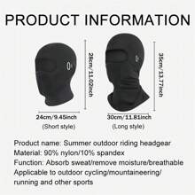 AD 1 pieza Pasamontañas para ciclismo unisex, máscara facial transpirable de seda de hielo para motocicleta, protección para el cuello para deportes