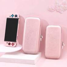 Pink Unique Sakura Blossoms Storage Bag Carrying Case Compatible With Switch/OLED Game Accessories Portable Travel Carrying Bag