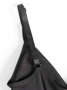 1 pieza Prenda moldeadora con almohadillas para el busto, compresión media del abdomen y la cintura, diseño de brasier triangular, moldeador corporal completo