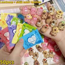 50pcs Cute Capybara Blind Bag Capybara Surprise Lucky Gift Box, Capybara Themed Surprise Independent Packaging, Suitable For Holidays Party Gifts, Birthday And Festival Gifts Party Surprise Cartoon Accessories, Birthday Gifts, Festival Party, Very Suitable For Toy Small Gifts To Give As Presents