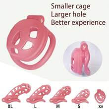 NEW COLOR "Queen Pink"!Chastity Men's Lock Chaste Vessel Penile Ring Snap Ring Multi Size Cage SM Sex Toys BDSM Pink Valentine's Day Bdsm Restraints Chastity Cage Bdsm Bondage Sex Tools Tool Sex Sex Sexy Sex Toys SM Product