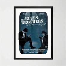 1PC The Blues Brothers Retro Vintage Movie Music Band Art Canvas Poster Classic Wall Decor For Home Office And Living Room Optional Frame