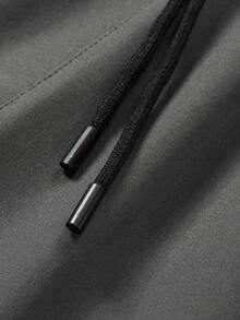 男士夏季轻便速干短裤，纯色拉链口袋休闲运动沙滩裤，亲肤舒适