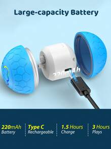 1 كرة أليف ذكية جديدة، وضعان، مزودة بإضاءة LED مدمجة، لعبة كلاب، للمشي مع الكلب/القط، للترفيه الذاتي، لعبة مضغ للحيوانات الأليفة، لإغراء الحيوان الأليف، كرة قفز آلية