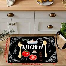 Waterproof Kitchen Rug, Non-Slip Absorbent Memory Foam Mat, Waterproof Soft Cushion Anti-Fatigue Rug, Hallway Rug, Living Room & Bedroom Rug, Quick-Dry Machine Washable Kitchen, Hallway, Bathroom, Laundry Room Rug