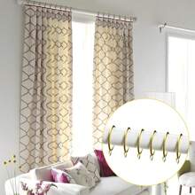 10Pcs/30Pcs/50Pcs 1.5-Inch Open-Hole Metal Curtain Rings, Hanging Rings And Hooks, For Curtain Rods, Shower Curtains, Living Room, Bathroom (Gold, Black, Silver)