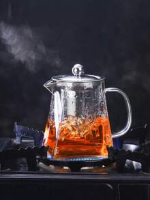 1 Stück hitzebeständiger Glasteekanne, hochtemperaturbeständig, dickwandige Teekanne mit großer Kapazität und Filter, Kung Fu Tee Set