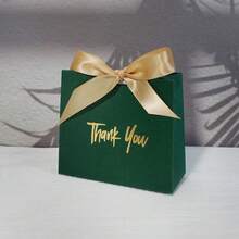 10件纪念品包装礼盒糖果盒婚礼回礼礼盒洗礼婴儿洗礼生日 - 綠色 - 查看 4