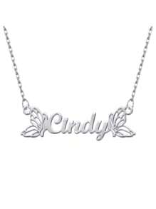 1 Peça Colar Personalizado de Borboleta em Aço Inoxidável Dourado - Elegante e Fofo Pingente Personalizado com Corrente Delicada, Adequado para Uso Diário e Ocasiões, Presente Personalizado | Pingente Personalizado | Design Requintado, Decoração de Borboleta