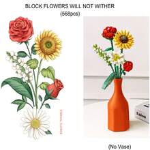 12件套人造花束积木，家居装饰摆件，创意礼物，适合感恩节、母亲节、生日、圣诞节、情人节 - 型號 - 查看 9