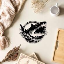 1 pièce de matrice de coupe en métal gris en forme de requin, modèle de sculpture sur papier pour la confection de cartes, le scrapbooking, les albums DIY et l'artisanat décoratif de découpe de métal