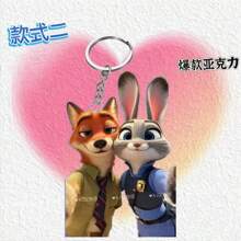 Sanrio Crazy Animal Nick Judy Keychain Double Sided Acrylic High Beauty Backpack Cute Pendant Gift Accessories School Supplies, Back To School