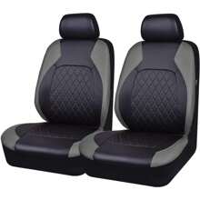 Full Set PU Leather Car Seat Covers, Compatible With Airbag, Breathable, Suitable For Cars, Trucks, SUVs, Comfortable, Durable, Waterproof And Breathable, Prevents Car Seat From Stains, Dirt And Spills